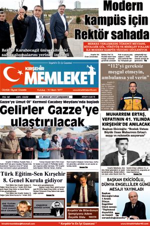 Kırşehir Memleket Gazetesi 03.12.2025