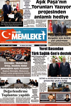 Kırşehir Memleket Gazetesi 05.12.2025