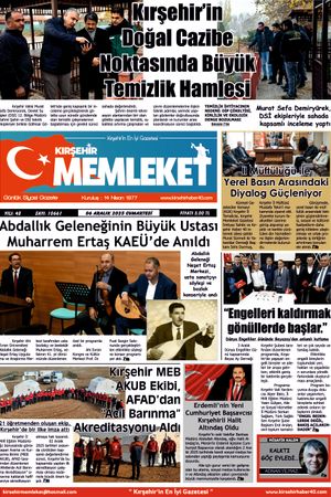 Kırşehir Memleket Gazetesi 06.12.2025