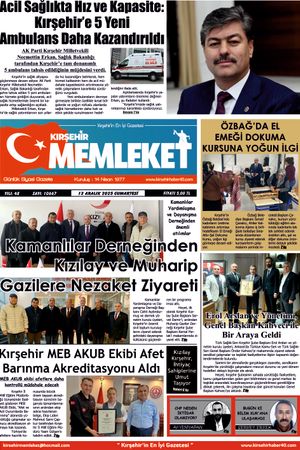 Kırşehir Memleket Gazetesi 13.12.2025