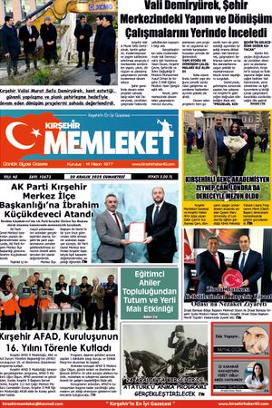 Kırşehir Memleket Gazetesi 20.12.2025