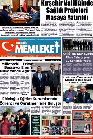 Kırşehir Memleket Gazetesi 22.12.2025