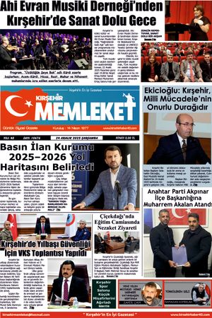 Kırşehir Memleket Gazetesi 24.12.2025
