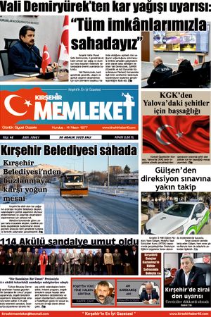 Kırşehir Memleket Gazetesi 30.12.2025