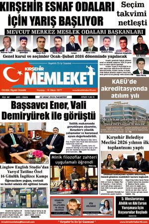 Kırşehir Memleket Gazetesi 05.01.2026