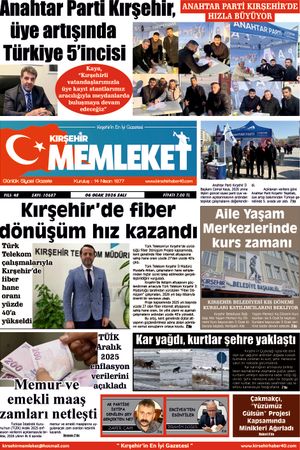 Kırşehir Memleket Gazetesi 06.01.2026