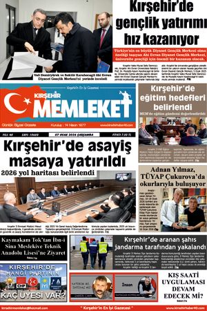 Kırşehir Memleket Gazetesi 07.01.2025