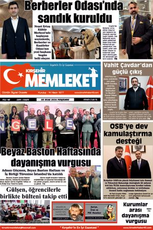 Kırşehir Memleket Gazetesi 08.01.2026