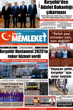 Kırşehir Memleket Gazetesi 15.01.2026