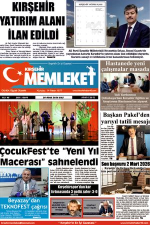 Kırşehir Memleket Gazetesi 20.01.2026