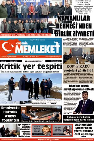 Kırşehir Memleket Gazetesi 22.01.2026