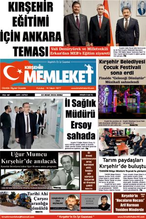 Kırşehir Memleket Gazetesi 23.01.2026