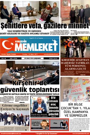 Kırşehir Memleket Gazetesi 28.01.2026