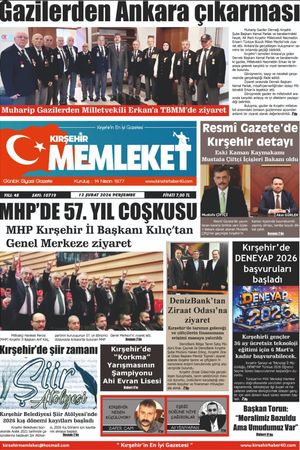 Kırşehir Memleket Gazetesi 12.02.2026
