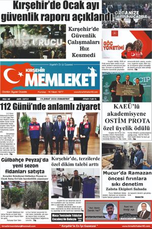 Kırşehir Memleket Gazetesi 14.02.2026