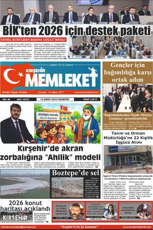 Kırşehir Memleket Gazetesi 16.02.2026