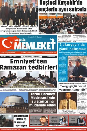 Kırşehir Memleket Gazetesi 25.02.2026