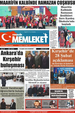 Kırşehir Memleket Gazetesi 02.03.2026