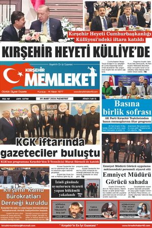 Kırşehir Memleket Gazetesi 09.03.2026
