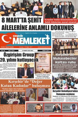 Kırşehir Memleket Gazetesi 10.03.2026