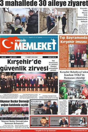Kırşehir Memleket Gazetesi 17.03.2026
