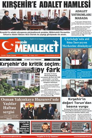 Kırşehir Memleket Gazetesi 26.03.2026