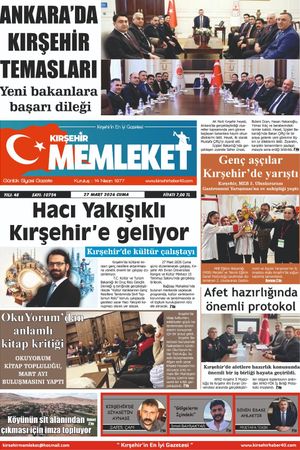 Kırşehir Memleket Gazetesi 27.03.2026