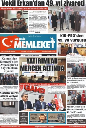 Kırşehir Memleket Gazetesi 16.04.2026