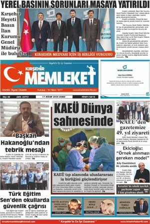 Kırşehir Memleket Gazetesi 17.04.2026