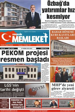 Kırşehir Memleket Gazetesi 07.04.2026