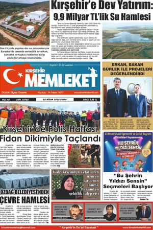 Kırşehir Memleket Gazetesi 10.04.2026