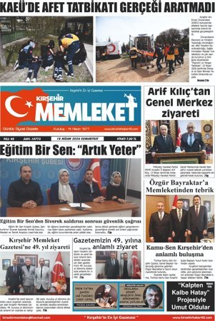 Kırşehir Memleket Gazetesi 18.04.2026