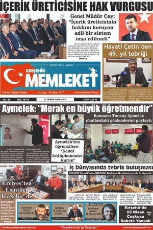 Kırşehir Memleket Gazetesi 21.04.2026