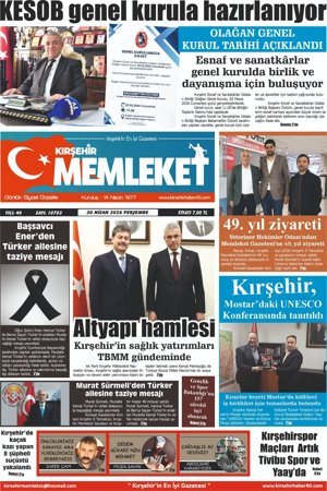 Kırşehir Memleket Gazetesi 30.04.2026