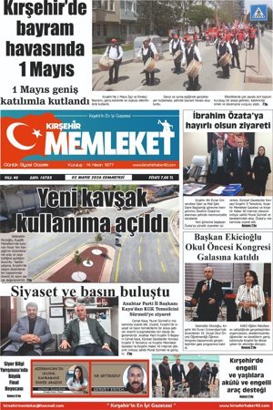 Kırşehir Memleket Gazetesi 02.05.2026