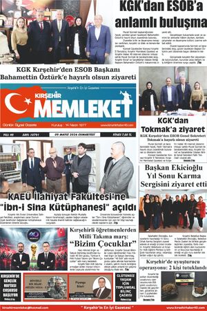 Kırşehir Memleket Gazetesi 09.05.2026