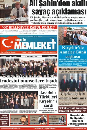 Kırşehir Memleket Gazetesi 12.05.2026