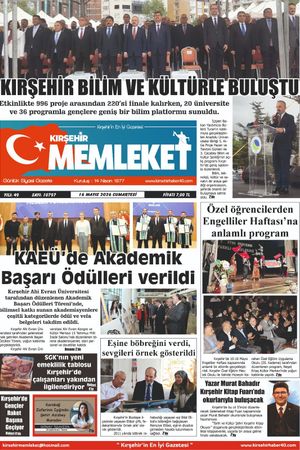 Kırşehir Memleket Gazetesi 16.05.2026