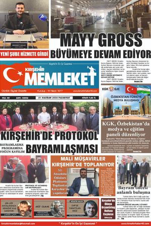 Kırşehir Memleket Gazetesi 01.06.2026