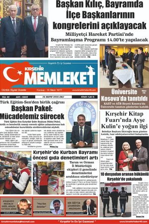 Kırşehir Memleket Gazetesi 26.05.2026