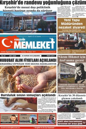 Kırşehir Memleket Gazetesi 03.06.2026