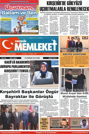 Kırşehir Memleket Gazetesi 19.02.2026