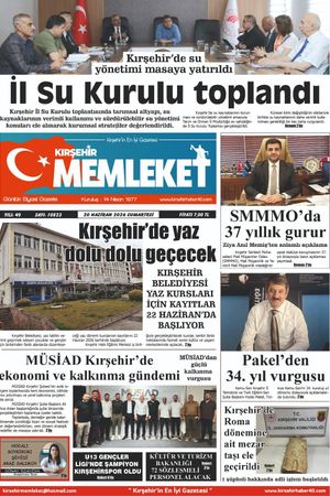 Kırşehir Memleket Gazetesi 20.06.2026