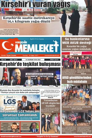 Kırşehir Memleket Gazetesi 16.06.2026