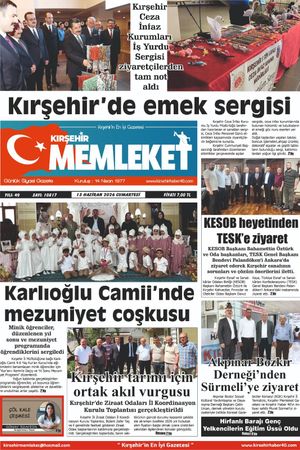 Kırşehir Memleket Gazetesi 13.06.2026