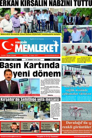Kırşehir Memleket Gazetesi 21.07.2026