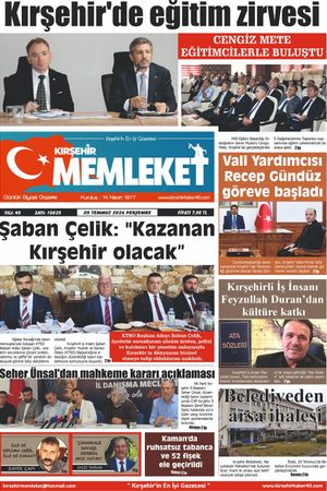 Kırşehir Memleket Gazetesi 09.07.2026