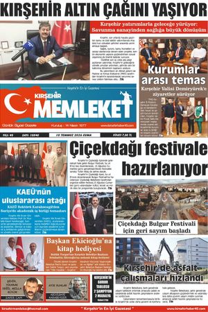 Kırşehir Memleket Gazetesi 10.07.2026