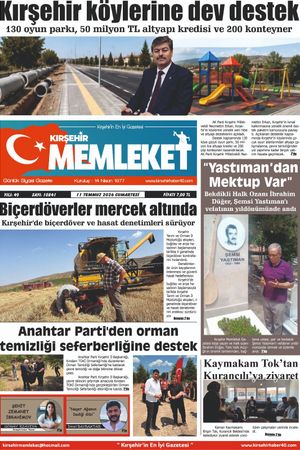 Kırşehir Memleket Gazetesi 11.07.2026