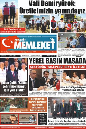 Kırşehir Memleket Gazetesi 13.07.2026